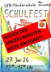 Plakat zur Ank&uuml;ndigung des Schulfests 2026
