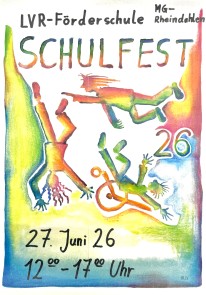 Plakat zur Ank&uuml;ndigung des Schulfests 2026